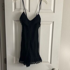 Guess Black Lace Jumpsuit